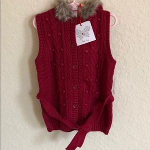 Nula Bug Bobble Knit Hooded Vest
